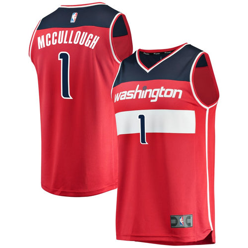 1-Chris McCullough Washington Wizards Team Color Player Jersey Red - Icon Edition