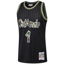 Load image into Gallery viewer, 1-Penny Hardaway Orlando Magic Straight Fire Camo Swingman Jersey – Black