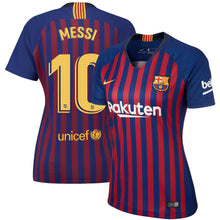 Load image into Gallery viewer, 10-Lionel Messi Barcelona Women's 2018-19 Home Stadium Player Jersey – Blue