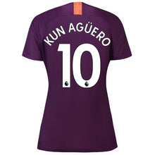 Load image into Gallery viewer, 10-Sergio Agüero Manchester City Women's 2018-19 Third Stadium Player Jersey – Purple