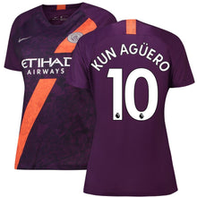 Load image into Gallery viewer, 10-Sergio Agüero Manchester City Women's 2018-19 Third Stadium Player Jersey – Purple