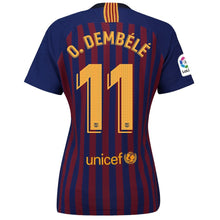 Load image into Gallery viewer, 11-Ousmane Dembélé Barcelona Women's 2018-19 Home Stadium Player Jersey – Blue