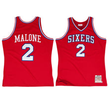 Load image into Gallery viewer, 2-Moses Malone Philadelphia 76ers  1982 - 1983  Jersey - Red