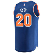 Load image into Gallery viewer, 20-Kevin Knox New York Knicks Fanatics Branded 2018 NBA Draft First Round Pick Fast  Jersey Blue – Icon Edition