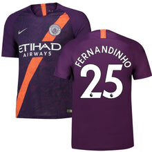 Load image into Gallery viewer, 25-Fernandinho Manchester City 2018-19 Third Stadium Player Jersey – Purple