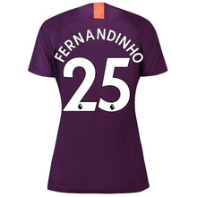 Load image into Gallery viewer, 25-Fernandinho Manchester City Women's 2018-19 Third Stadium Player Jersey – Purple