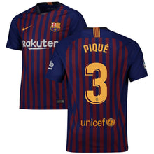 Load image into Gallery viewer, 3-Gerard Piqué Barcelona 2018-19 Home Stadium Player Jersey – Blue