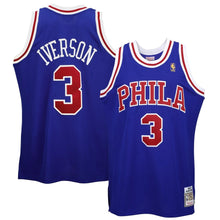Load image into Gallery viewer, 3- Philadelphia 76ers  Allen Iverson '96-'97 Hardwood Classics 50 Year Anniversary Throwback Premium Jersey