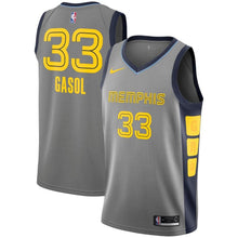 Load image into Gallery viewer, 33-Marc Gasol Memphis Grizzlies Swingman Jersey – City Edition – Gray