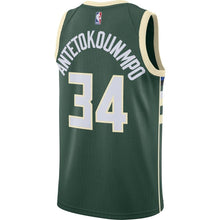 Load image into Gallery viewer, 34-Giannis Antetokounmpo Milwaukee Bucks Swingman Jersey Green - Icon Edition