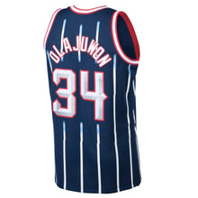 Load image into Gallery viewer, Mitchell &amp; Ness Hakeem Olajuwon Houston Rockets 1996-97 Hardwood Classics Throwback Authentic Home Jersey - Navy Blue