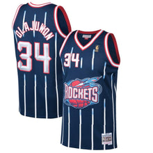 Load image into Gallery viewer, 34-Hakeem Olajuwon Houston Rockets  Hardwood Classics Swingman Jersey - Navy