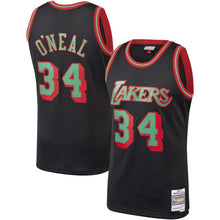 Load image into Gallery viewer, 34-Shaquille O'Neal Los Angeles LakersHardwood Classics Christmas Swingan Collection Jersey – Black