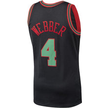Load image into Gallery viewer, 4-Chris Webber Golden State Warriors  Hardwood Classics Christmas Swingan Collection Jersey – Black