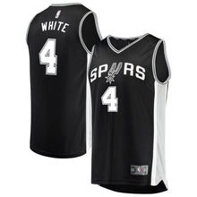 Load image into Gallery viewer, 4-Derrick White San Antonio Spurs  Jersey Black - Icon Edition