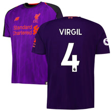 Load image into Gallery viewer, 4-Virgil Van Dijk Liverpool New Balance 2018-19 Away Player Jersey – Purple