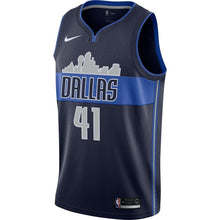 Load image into Gallery viewer, 41-Dirk Nowitzki Dallas Mavericks Swingman Jersey - Statement Edition – Navy