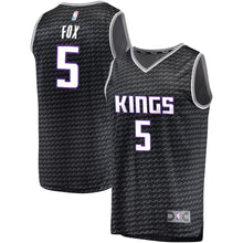 Load image into Gallery viewer, 5-De'Aaron Fox Sacramento Kings Jersey Black - Statement Edition