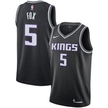 Load image into Gallery viewer, 5-De'Aaron Fox Sacramento Kings  Swingman Jersey - Statement Edition – Black