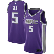 Load image into Gallery viewer, 5-De'Aaron Fox Sacramento Kings Swingman Jersey Purple - Icon Edition