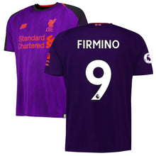 Load image into Gallery viewer, 9-Roberto Firmino Liverpool New Balance 2018-19 Away Player Jersey – Purple