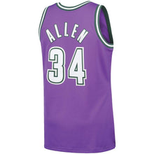 Load image into Gallery viewer, Ray Allen Milwaukee Bucks Mitchell &amp; Ness 2000-01 Hardwood Classics Authentic Jersey - Purple