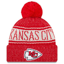 Load image into Gallery viewer, Kansas City Chiefs New Era 2019 Cold Weather Knit Hat – Red