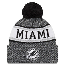 Load image into Gallery viewer, Miami Dolphins New Era 2019 Cold Weather Black Knit Hat – Black