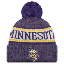 Load image into Gallery viewer, Minnesota Vikings New Era 2019 Cold Weather Knit Hat – Purple