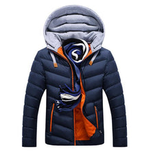 Load image into Gallery viewer, Winter Jacket Men Hat Detachable Warm Coat