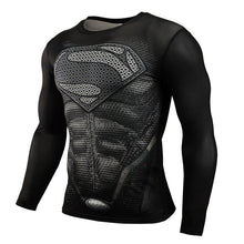 Load image into Gallery viewer, Long Sleeve Crossfit 3D Superman Punisher T Shirt