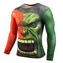 Load image into Gallery viewer, Long Sleeve Crossfit 3D Superman Punisher T Shirt