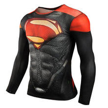 Load image into Gallery viewer, Long Sleeve Crossfit 3D Superman Punisher T Shirt