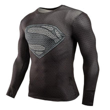 Load image into Gallery viewer, Long Sleeve Crossfit 3D Superman Punisher T Shirt