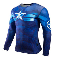 Load image into Gallery viewer, Long Sleeve Crossfit 3D Superman Punisher T Shirt