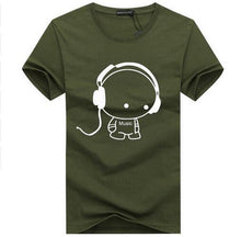Load image into Gallery viewer, Headset Cartoon Printed Casual T Shirt Men