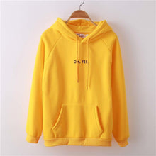 Load image into Gallery viewer, Oh Yes Letter Harajuku Casual Coat Two Layers Hat