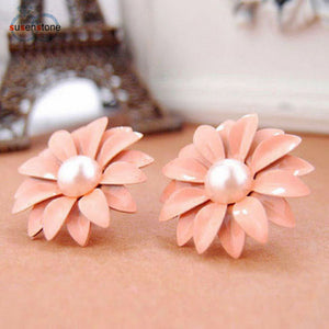 SUSENSTONE Women Lovely Studs Earrings Daisy