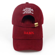 Load image into Gallery viewer, wine red kendrick lamar damn cap unstructured dad hat