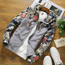 Load image into Gallery viewer, Floral Jacket 2019 Autumn Mens Hooded Jackets