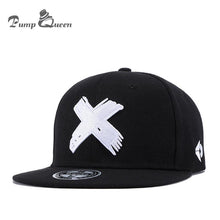 Load image into Gallery viewer, Snapback Cap 3D X Embroidery Mens Flat Brim Baseball Cap