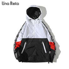 Load image into Gallery viewer, Una Reta Hooded Jackets Men 2019 New Patchwork Color