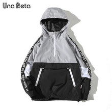 Load image into Gallery viewer, Una Reta Hooded Jackets Men 2019 New Patchwork Color