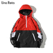 Load image into Gallery viewer, Una Reta Hooded Jackets Men 2019 New Patchwork Color