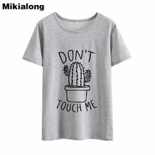 Load image into Gallery viewer, DON'T TOUGH ME Cactus T shirt Women