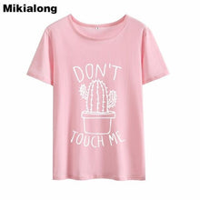 Load image into Gallery viewer, DON'T TOUGH ME Cactus T shirt Women