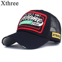 Load image into Gallery viewer, Xthree Summer Baseball Cap Embroidery Mesh Cap Hats