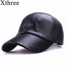 Load image into Gallery viewer, Xthree New fashion high quality fall winter men leather hat Cap
