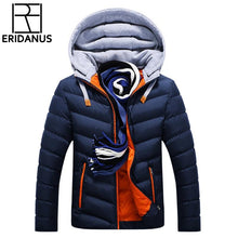 Load image into Gallery viewer, Winter Jacket Men Hat Detachable Warm Coat
