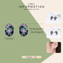 Load image into Gallery viewer, BAMOER 100% 925 Sterling Silver Easter Egg Colorful Earrings